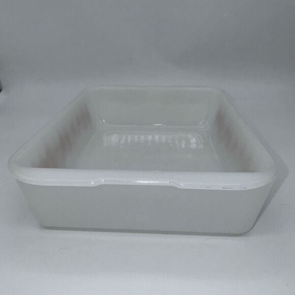 VTG White Ceramic Baking Dish with Copper‎ Wheat Pattern Farmhouse Kitchen Decor - Picture 9 of 14